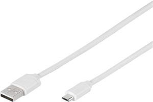 Kabel, USB A muški na USB B micro muški, 1m, bijeli, Vivanco