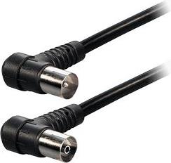 Transmedia 1,5m Cable IEC-plug right angle 9,5 mm - IEC-jack