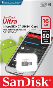 Memorijska kartica SanDisk 16GB Micro SDHC Ultra Android, SD
