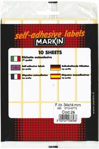 Etikete slep 34x14mm pk10L Markin 10026 blister
