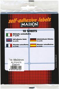 Etikete slep 56x34mm pk10L Markin 10041 blister