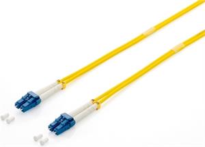 Opt. prespojni kabel LC/LC duplex 9/125µm OS2, LSZH, žuti, 0,5 m