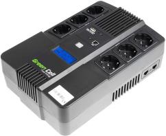 Green Cell UPS AiO 800VA/480W, Line Interactive AVR, LCD