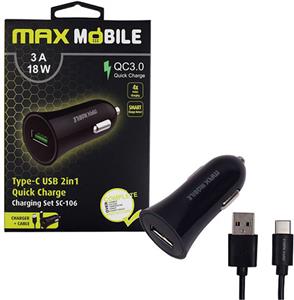 MAXMOBILE AUTO ADAPTER USB SC-106 QC 3.0,18W QUICK CHARGE 3A
