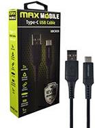 MAXMOBILE DATA KABEL USB 2.0 TYPE C UDC3028 KEVLAR BLACK QC 