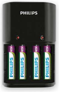 PHILIPS MULTILIFE BATTERY CHARGER + 4X AAA BATTERIES