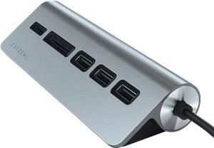 Satechi Aluminium TYPE-C USB Hub (3x USB 3.0,MicroSD) - Space Gray