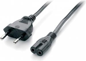 Kabel za napajanje, EURO M (ravni) -> IEC320 C7 Ž 1,8 m, crn