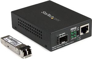 StarTech.com Multimode (MM) LC Fiber Media Converter for 10/100/1000 Network - 550m - Gigabit Ethernet - 850nm - with SFP Transceiver (MCM1110MMLC) - fiber media converter - 10Mb LAN, 100Mb LAN, GigE