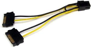 6in SATA Power to 6 Pin PCI Express Video Card Power Cable A