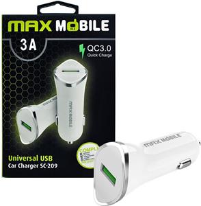 MAXMOBILE AUTO ADAPTER USB SC-209 QC 3.0,18W QUICK CHARGE 3A bijeli