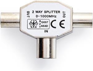 Adapter antenski IEC (ž) na antenski IEC + antenski IEC (m) T oblik NEDIS polybag