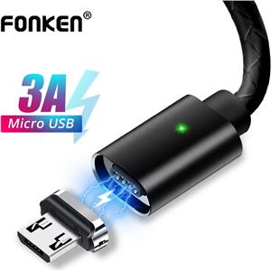 Fonken USB A (M) na USB Type-C (M) kabel, magnetski, 3A, 1m,