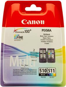 Canon PG-510 / CL-511 Multi pack - 2-pack - black, color (cy
