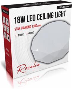 Ceiling LED light, diamond, 18W STAR, 3000K, 1350lm