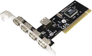 LogiLink PCI Card USB 2.0 4+1 Port - USB adapter - 5 ports