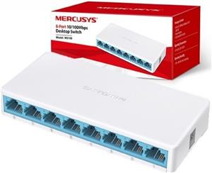 Mercusys 8-port mini Desktop preklopnik (Switch), 8×10/100M 