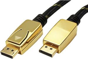 Roline GOLD DisplayPort kabel v1.4, DP-DP M/M, 3.0m, crno/zl