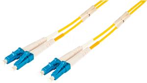 Opt. prespojni kabel LC/LC duplex 9/125µm OS2, LSZH, žuti, 5