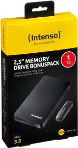 Intenso external disk 1TB 2.5" Memory Drive USB 3.0 Black + USB key 32GB