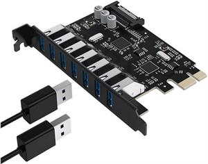 Expansion Card PCIe 3.0 x1, 7-port USB 3.0, ORICO PVU3-7U