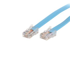 Cisco Console Rollover Cable - RJ45 Ethernet - Network cable - RJ-45 (M) to RJ-45 (M) - 6 ft - molded, flat - blue - ROLLOVERMM6 - network cable - 1.8 m - blue