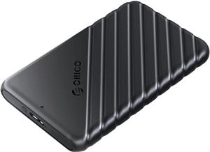 Case ext. 2,5" HDD/SSD, USB 3.0 to SATA3, tool-free, black, ORICO 25PW1U3