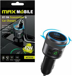 MAXMOBILE FM transmitter i Auto punjač NT7010,total 42W Type C/USB