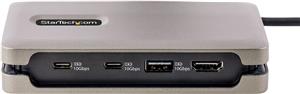 StarTech.com USB-C Multiport Adapter, 4K 60Hz HDMI 2.0b, HDR, USB 3.2 Gen 2 10Gbps Hub (2xUSB-C, 1xUSB-A), 100W PD Pass-Through, Mini Travel Dock, 12/30cm Cable, Laptop Docking Station - docking stati