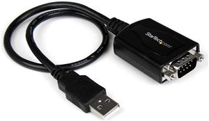 StarTech.com 1 ft USB to RS232 Serial DB9 Adapter Cable with