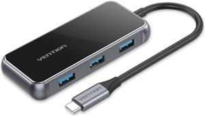 Vention USB-C to HDMI USB3.0*3 RJ45 PD Docking Station 0.15m Gray