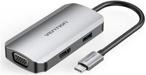 Vention USB-C to HDMI VGA USB 3.0 PD Docking Station 0,15m