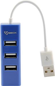 SBOX USB 2.0 hub H-204 4 utora plavi