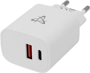 SBOX USB-A/USB-C brzi zidni punjač HC-693 2 utora - 20W QC bijeli