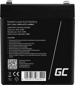 Green Cell AGM45 UPS battery Sealed Lead Acid (VRLA) 12 V 5,3 Ah