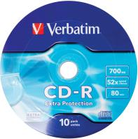 CD-R Verbatim 700MB 52× DataLife Wagon Wheel 10 pack spindle