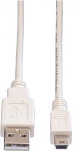 USB kabel Roline 0,8m, Roline, AM - 5-pin Mini M, 0.8m, 11.9