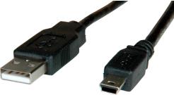 Roline USB2.0 kabel, TIP A(M) na Mini USB 5-pin(M), 1.8m, 11