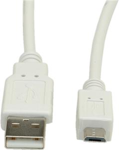 Roline VALUE USB2.0 kabel TIP A na micro USB B (M/M), 0.8m, 