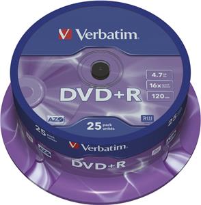 DVD+R Verbatim Matt Silver, Kapacitet 4.7GB, 25 komada, Brzi