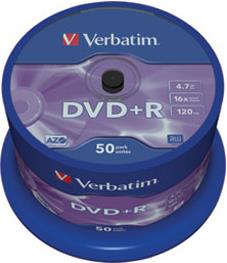 DVD+R Verbatim Matt Silver, Kapacitet 4.7GB, 50 komada, Brzi