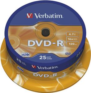 DVD-R Verbatim Matt Silver, Kapacitet 4.7GB, 25 komada, Brzi