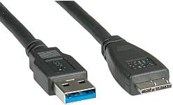 Roline USB3.0 kabel TIP A(M) - Micro USB A(M), 2.0m, 11.02.8