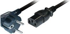 Transmedia Power Cable Schuko - angled IEC 320 plug 2m, TRN-
