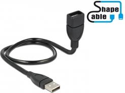 Kabel DELOCK, USB 2.0, USB-A (M) na USB-A (Ž), produžni, Sha