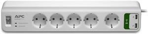 APC Essential SurgeArrest 5 outlets with 5V, 2.4A 2 port USB
