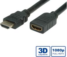 Roline VALUE HDMI produžni kabel sa mrežom, HDMI M - HDMI F,